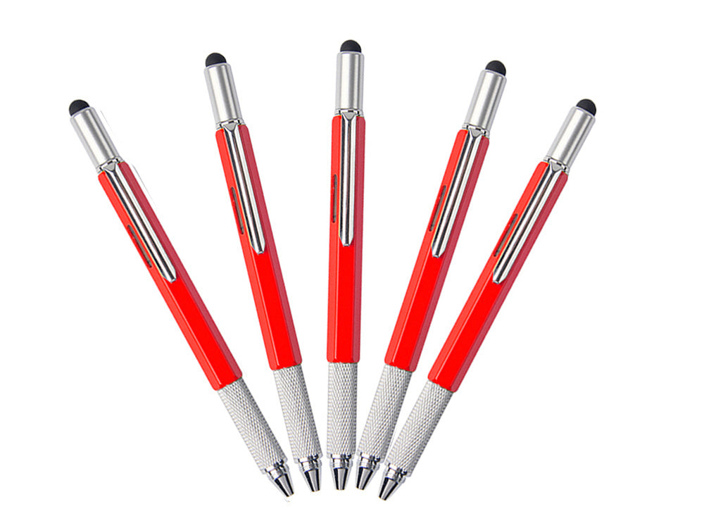 Pix Multifunctional Constructii, 6 in 1, Nivela, Rosu