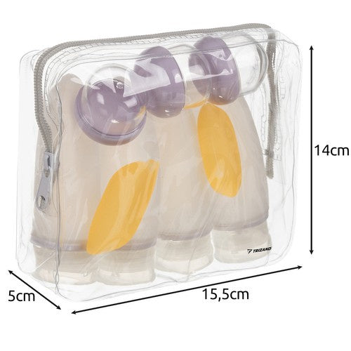 Set Recipiente Cosmetice pentru Calatorii, 10 elemente, Transparent,