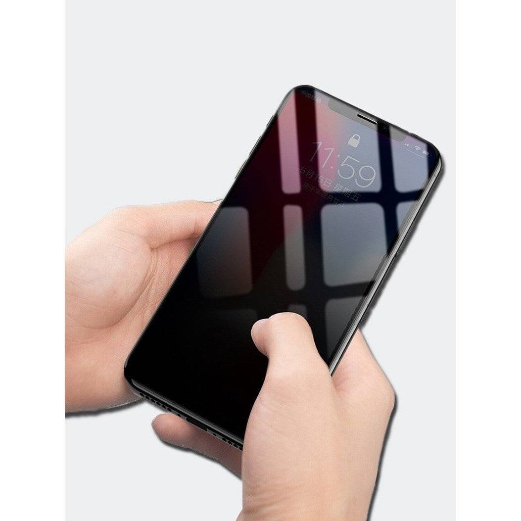 Folie de Sticla Securizata pentru Apple iPhone 15 Pro Max, Privacy 30° Protectie Completa 9D, Anti - Amprenta, Protectie Confidentialitate, Negru - Cumpara24