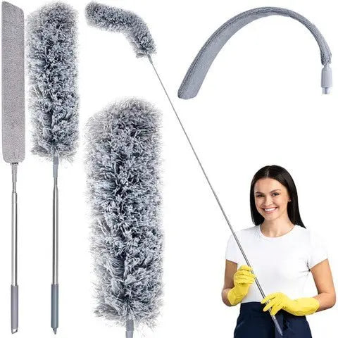 Pamatuf cu Microfibra, Capete Interschimbabile, Telescopic, Maner Extensibil, Pentru Locuri Greu Accesibile - Cumpara24