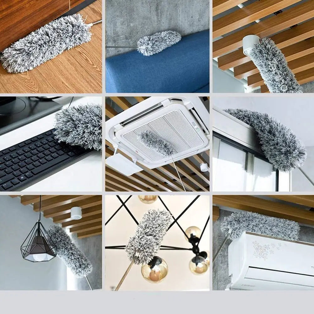 Pamatuf cu Microfibra, Capete Interschimbabile, Telescopic, Maner Extensibil, Pentru Locuri Greu Accesibile - Cumpara24