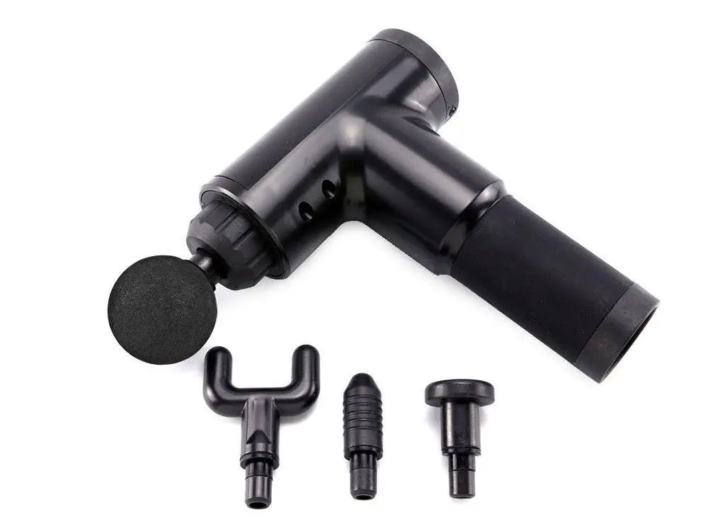 Pistol de Masaj, 4 Capete de Masaj, Anticelulitic, Tonifiere, Relaxare Musculara, NEGRU - Cumpara24