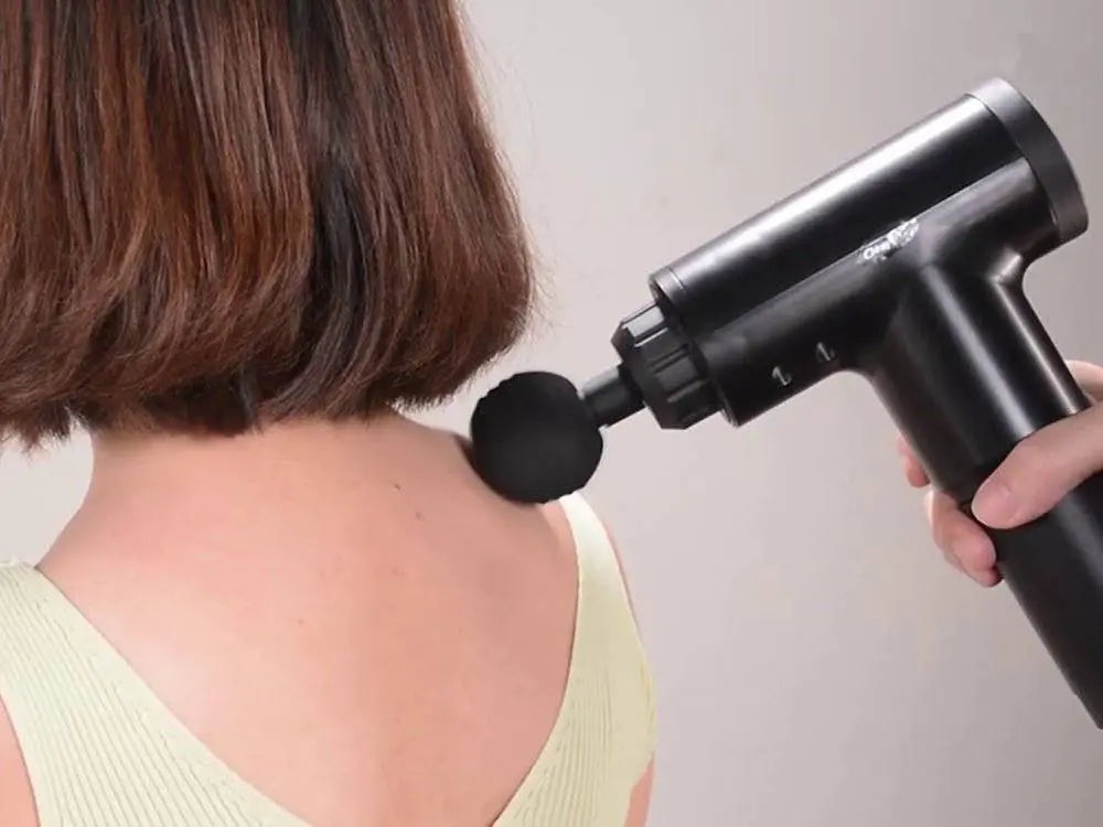 Pistol de Masaj, 4 Capete de Masaj, Anticelulitic, Tonifiere, Relaxare Musculara, NEGRU - Cumpara24