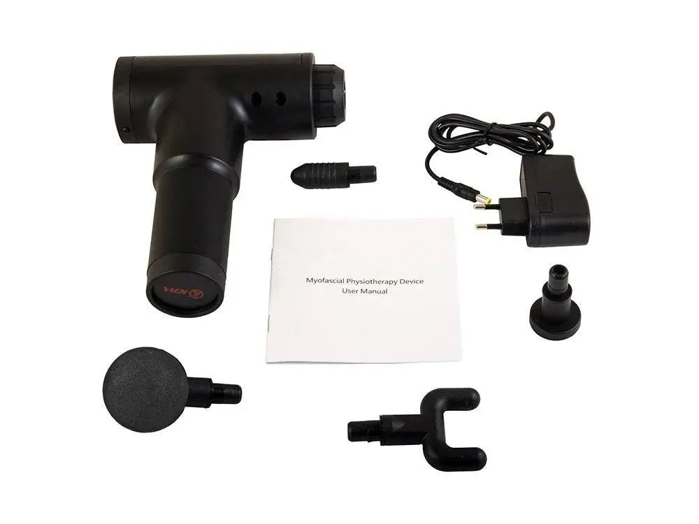 Pistol de Masaj, 4 Capete de Masaj, Anticelulitic, Tonifiere, Relaxare Musculara, NEGRU - Cumpara24