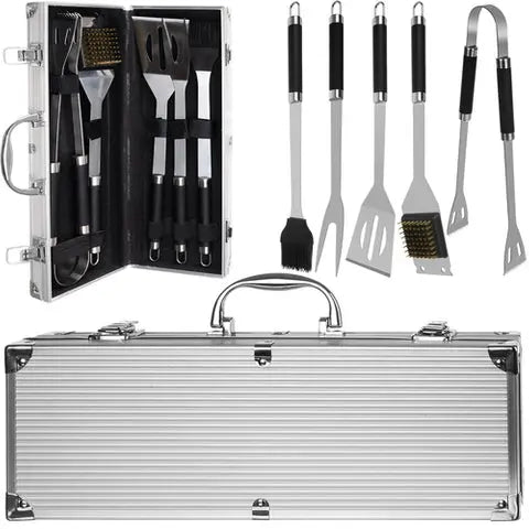 Set Gratar 5 Accesorii + Geanta de Aluminiu - Cumpara24