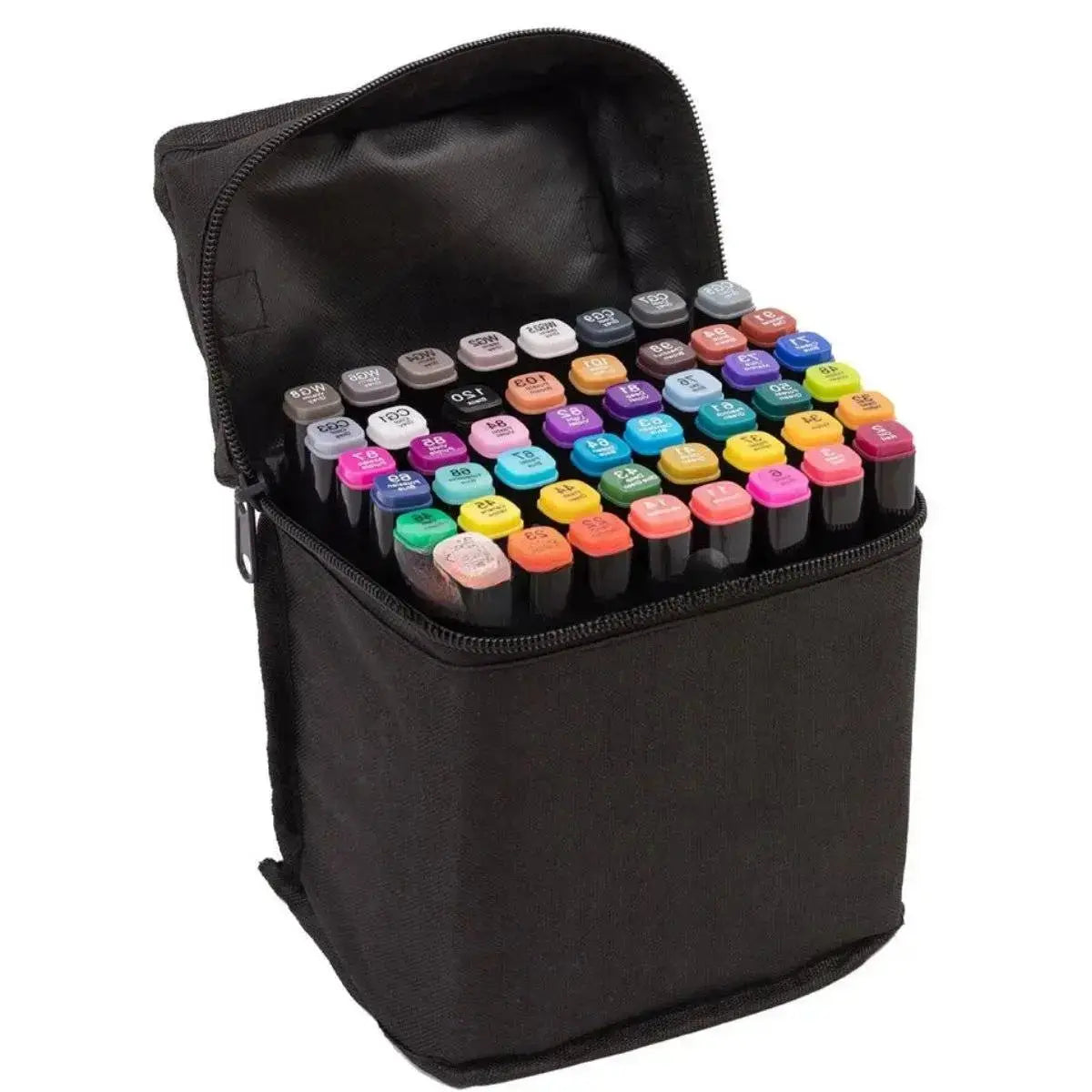 Set Markere Duble, Carioci Profesionale, Cu Cerneala pe Baza de Alcool, 168 DE CULORI, Multicolore - Cumpara24