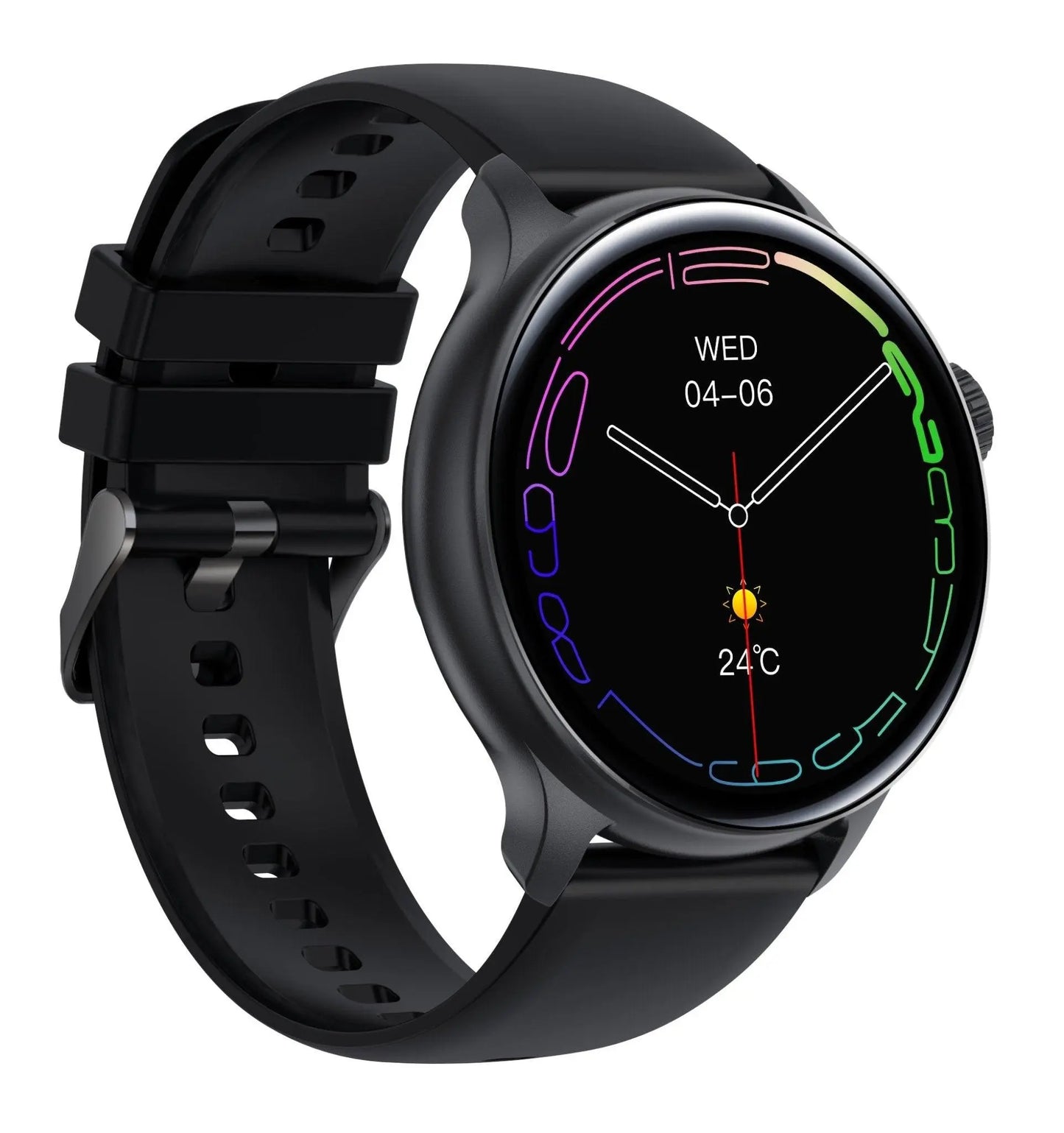 Ceas Smartwatch Unisex, TechGS®, Ecran AMOLED HD de 1.43 inch, Functie Always ON, Rezistenta Inalta, Convorbire prin Bluetooth, Negru - Cumpara24