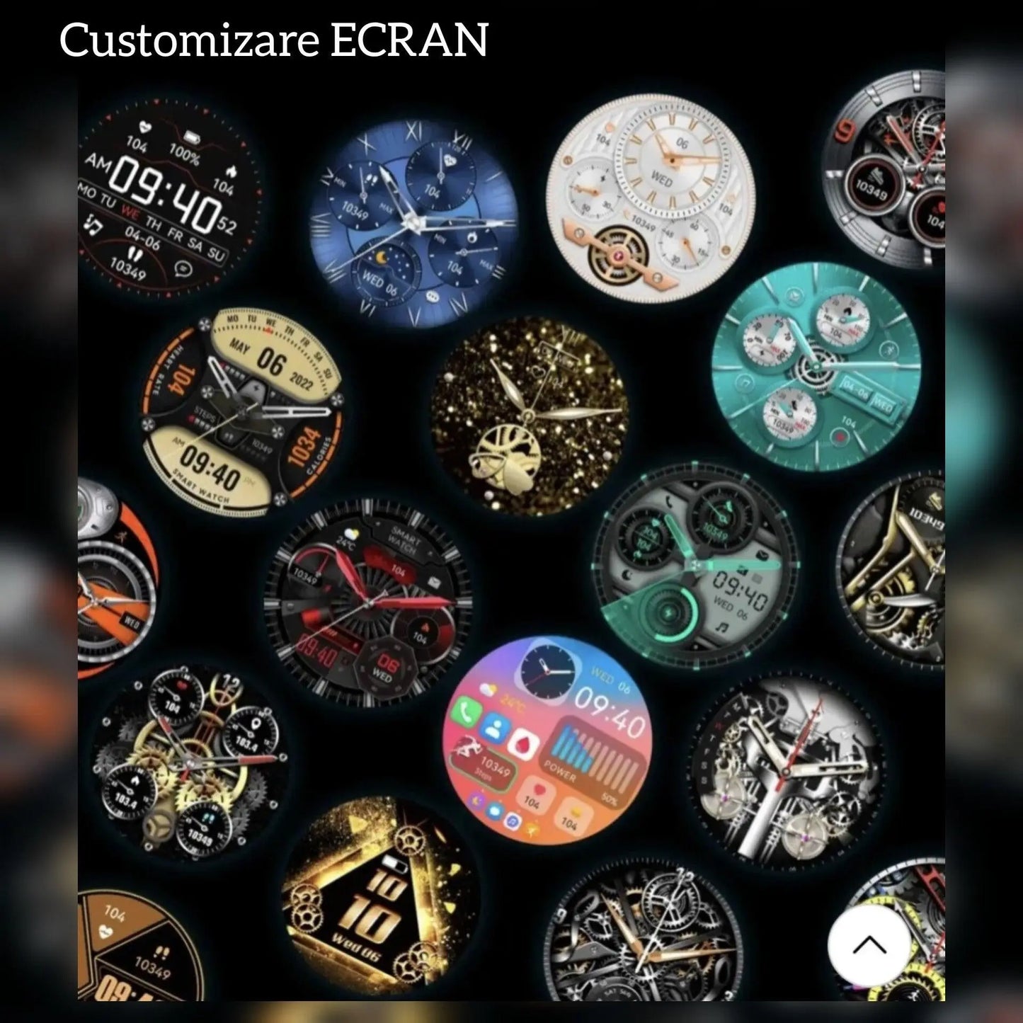 Ceas Smartwatch,TechGS®, UNISEX, Ecran AMOLED HD 1.43 inch, Preluare Apeluri/Mesaje Bluetooth, Monitorizare Sănătate/Multiple Moduri Sportive, Meniu în Limba Română - Cumpara24