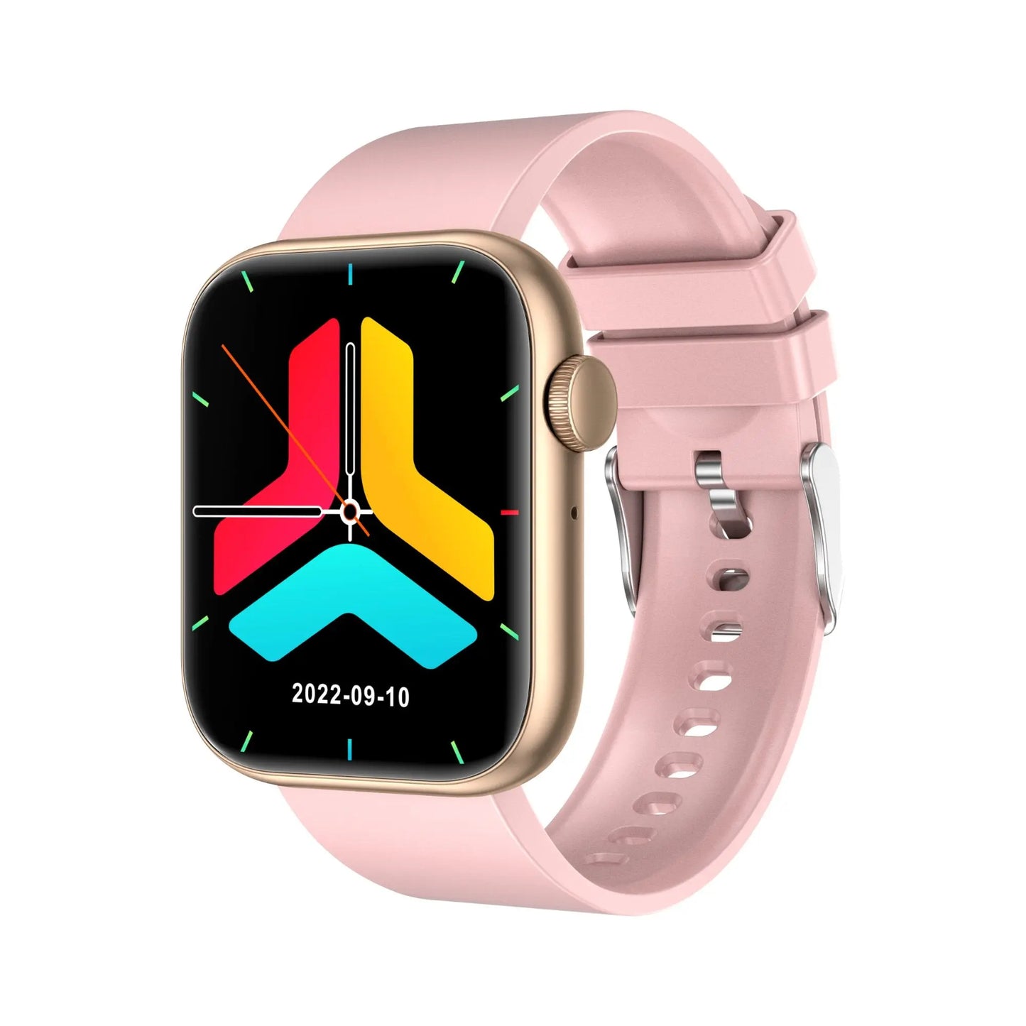 Smartwatch TechGS®, Ecran TFT HD 1.85", Bluetooth 5.2, Monitorizare Cardiaca/Oxigen Sange/Temperatura, 100+ Modele Sportive, Rezistent la Apa IP67, Apeluri Bluetooth, Compatibil Android & iOS, Roz - Cumpara24