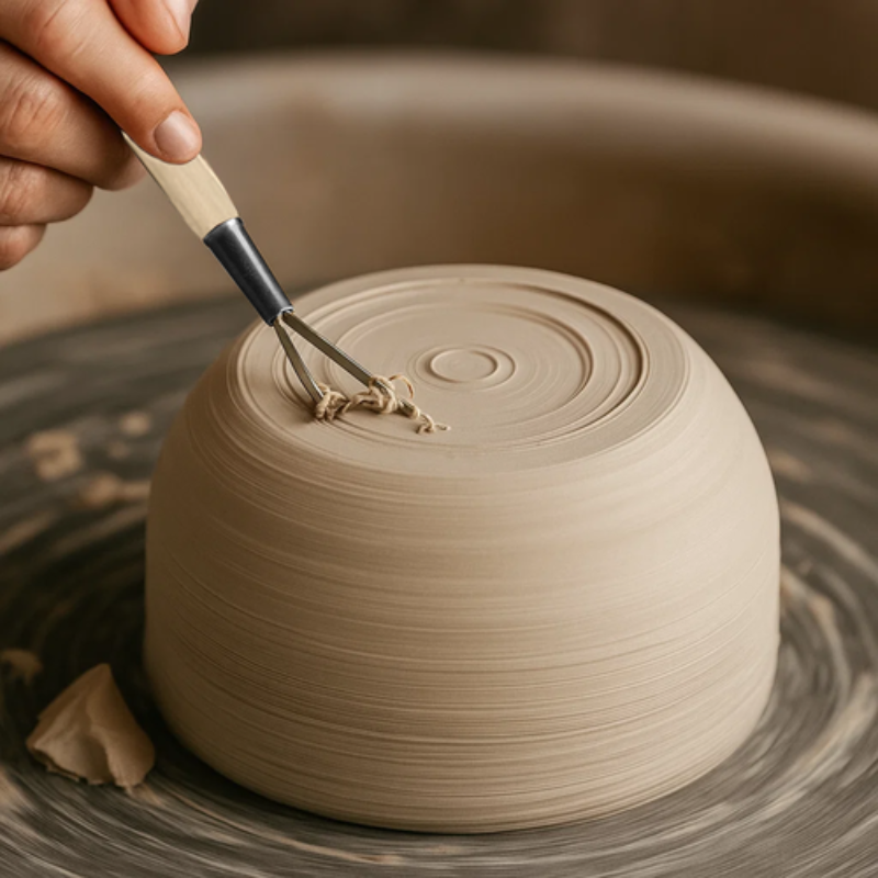 Set Instrumente pentru Modelat si Sculptat in Lut, 40 ustensile, Plastic, Lemn si Otel, Husa Depozitare