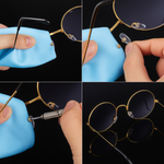 Kit Reparatie Ochelari, 30 Pernite Punte Nazala Diferite, 60 Suruburi, Penseta, Surubelnita, laveta