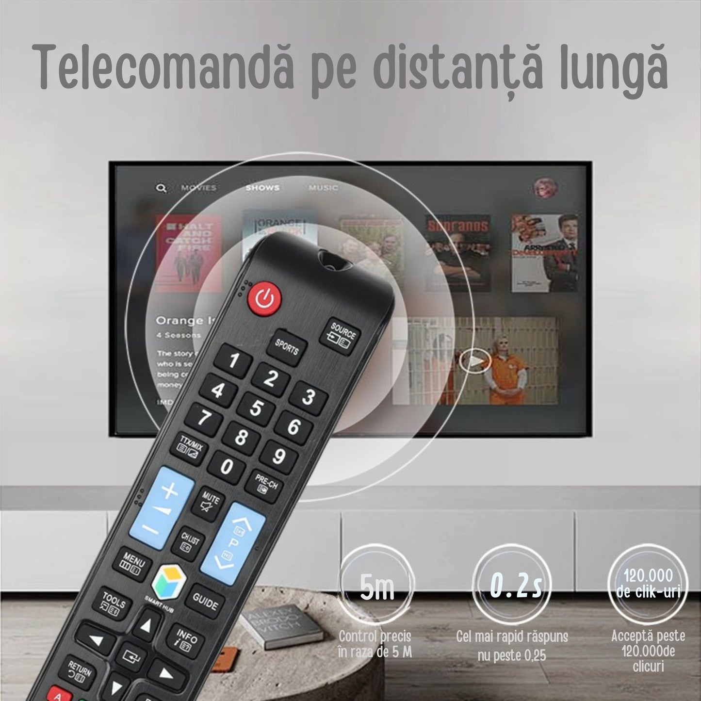 Telecomanda Universala Compatibila cu Televizoare Samsung LED / LCD - Compatibilitate Extinsa