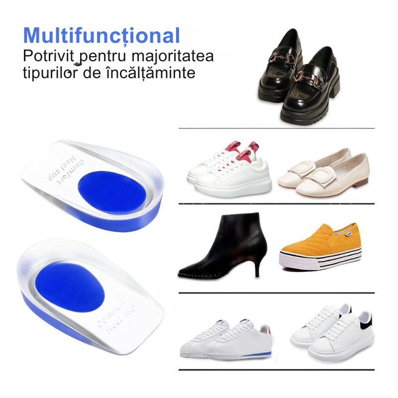 Branturi de Gel pentru Calcai 40-46 – Reduc Oboseala si Durerea Picioarelor, Amortizare si Confort