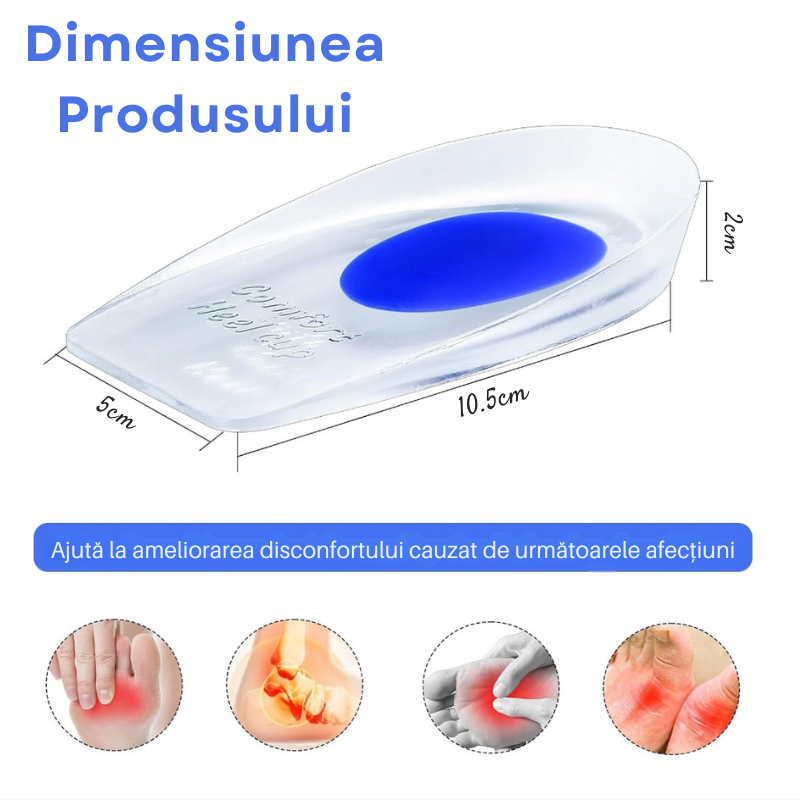 Branturi de Gel pentru Calcai 40-46 – Reduc Oboseala si Durerea Picioarelor, Amortizare si Confort