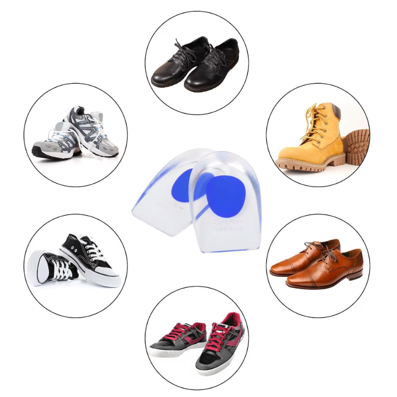 Branturi de Gel pentru Calcai 40-46 – Reduc Oboseala si Durerea Picioarelor, Amortizare si Confort