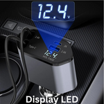 Incarcator Auto 4-in-1 120W cu 2 Porturi USB + Cabluri Retractabile USB-C si Lightning – Incarcare Rapida