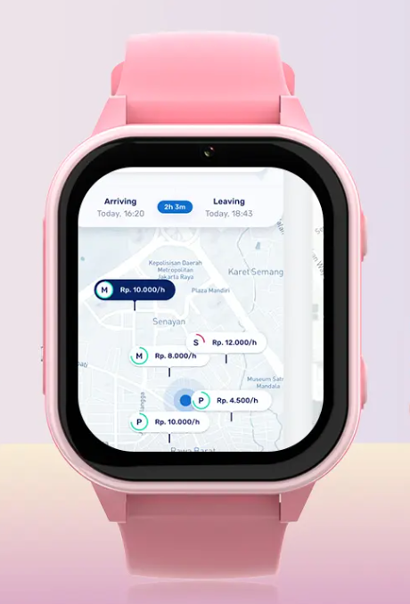 Smartwatch DF89K, 1.85 Inch pentru Copii cu GPS si Localizare Spion KidLife, 4G, ROZ