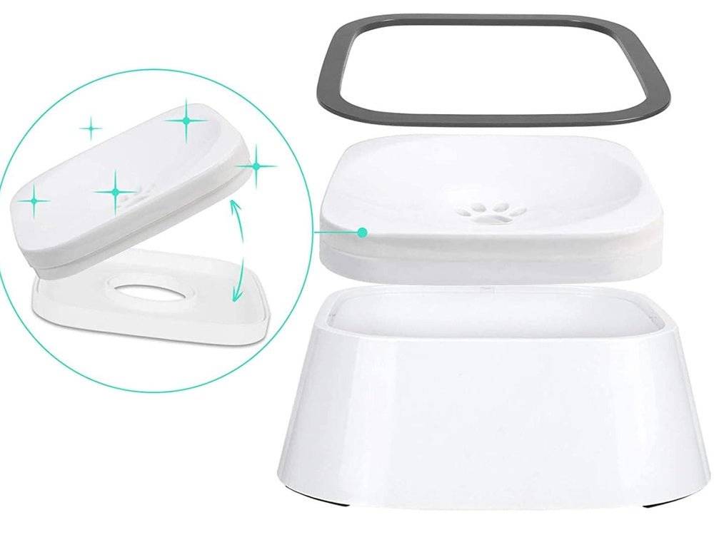 Adapator pentru Caini, 1 L, Design Anti - Splash, Alb - Cumpara24
