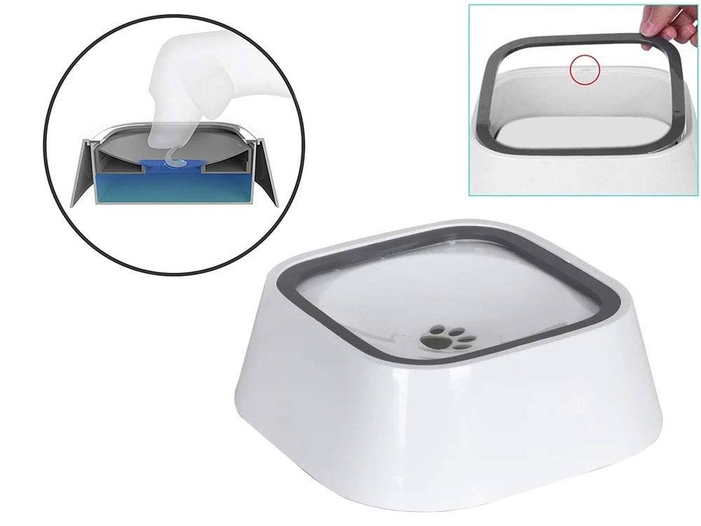 Adapator pentru Caini, 1 L, Design Anti - Splash, Alb - Cumpara24