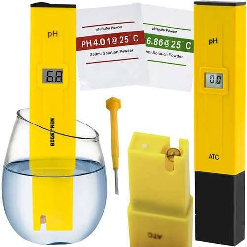 Aparat Masurare PH cu ATC, precizie 0.1 pH, 0 - 14pH, 15.1x2.8x2cm, Galben/Negru - Cumpara24