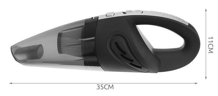 Dimensiunile aspiratorului auto portabil: 35 cm lungime și 11 cm înălțime, ideal pentru utilizare în mașină și acasă.