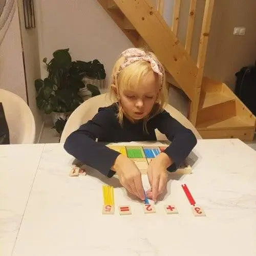 Betisoare de Numarat din Lemn "Invatare Rapida prin Joaca", Multicolor - Cumpara24