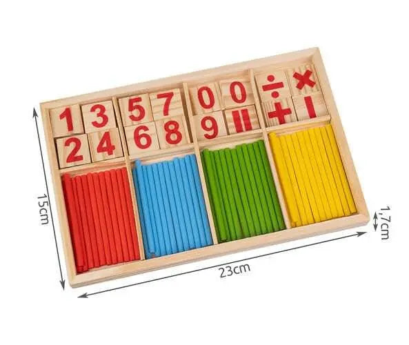 Betisoare de Numarat din Lemn "Invatare Rapida prin Joaca", Multicolor - Cumpara24