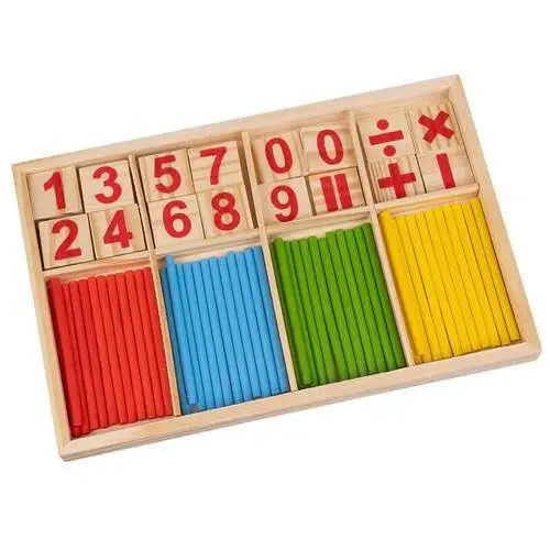 Betisoare de Numarat din Lemn "Invatare Rapida prin Joaca", Multicolor - Cumpara24