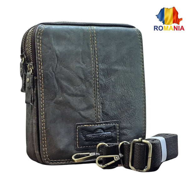 Borseta din Piele Pentru Barbati, Prindere la Curea, Bretele Reglabile Detasabile, 18 x21 x 6 cm - Cumpara24