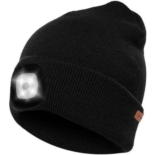 Căciulă/Fes cu lanternă LED, negru, ideal pentru activități în aer liber. Disponibil pe Cumpara24 la prețul de RON37.65.