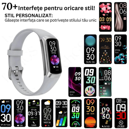 Ceas si Bratara Fitness 2 in 1 TechGS®, Argintiu - Cumpara24