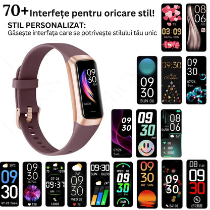 Ceas si Bratara Fitness 2 in 1 TechGS®, Mov - Cumpara24