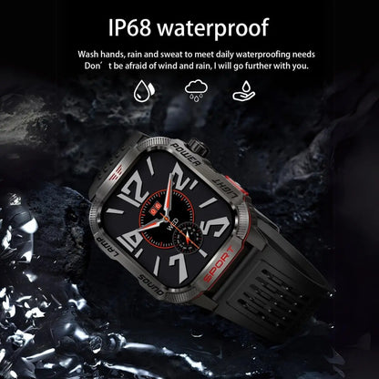 Ceas Smartwatch Barbatesc Stil Militar, TechGS®, Baterie 600 mAh, Ecran de 2.01 Inch, Meniu in Limba Romana, Pedometru, Pulsoximetru, 100+ Moduri Sportive, Lanterna, Lampa UV - Cumpara24
