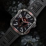 Ceas Smartwatch Barbatesc Stil Militar, TechGS®, Baterie 600 mAh, Ecran de 2.01 Inch, Meniu in Limba Romana, Pedometru, Pulsoximetru, 100+ Moduri Sportive, Lanterna, Lampa UV - Cumpara24