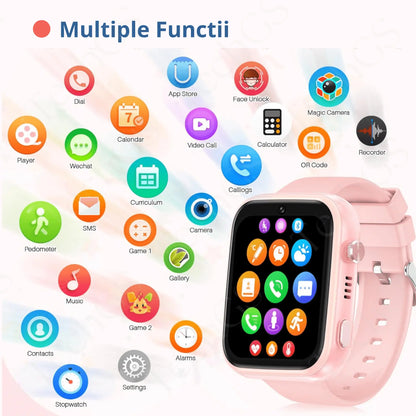 Ceas Smartwatch Copii, KidLife TechGS®, 4G cu GPS, 1.83 inch, Aplicatii, Monitorizare Traseu, Buton SOS, Sistem de Operare Android, Apelare Telefonica, Apel Video, 6 - 12 Ani, Baterie 700 mAh, Roz - Cumpara24