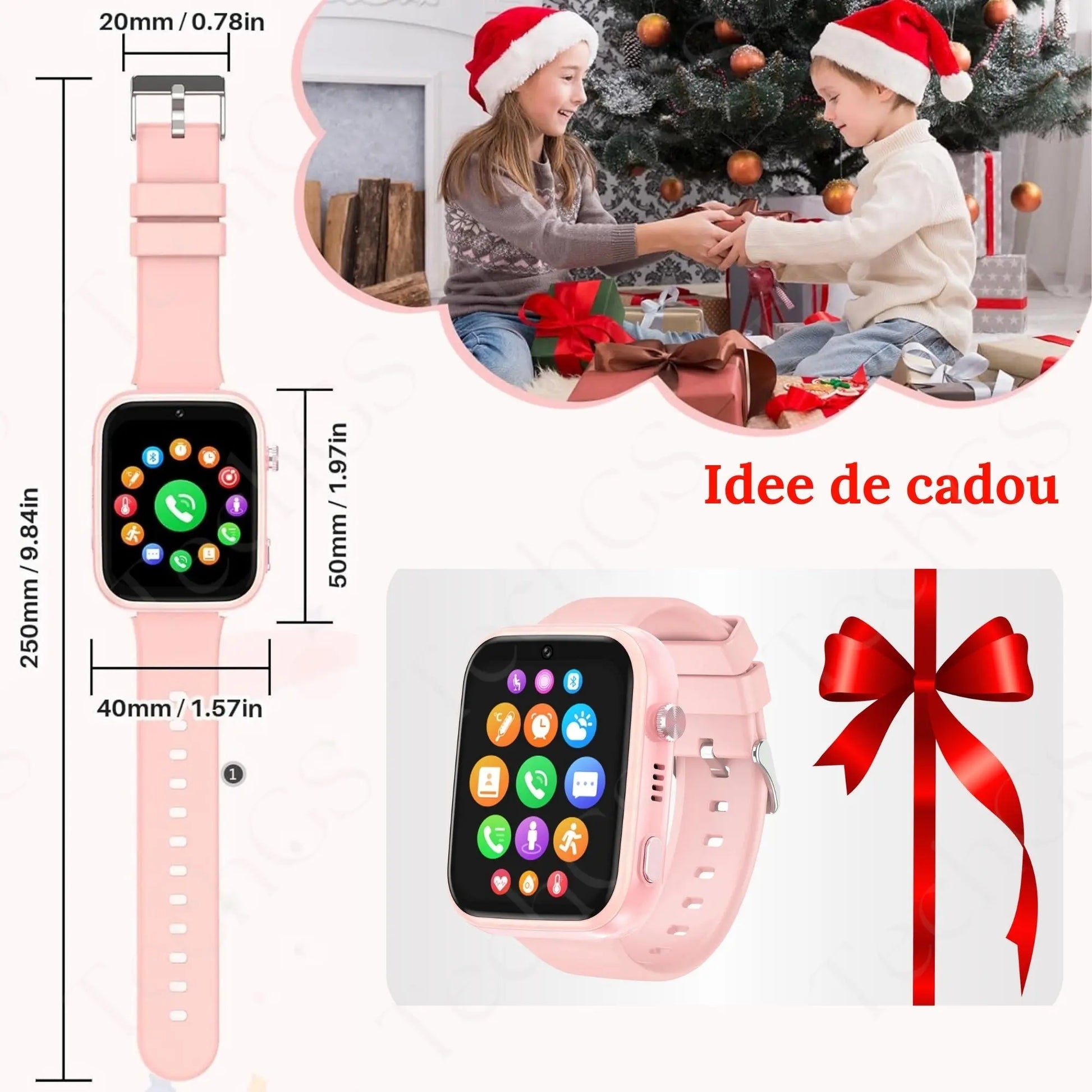 Ceas Smartwatch Copii, KidLife TechGS®, 4G cu GPS, 1.83 inch, Aplicatii, Monitorizare Traseu, Buton SOS, Sistem de Operare Android, Apelare Telefonica, Apel Video, 6 - 12 Ani, Baterie 700 mAh, Roz - Cumpara24