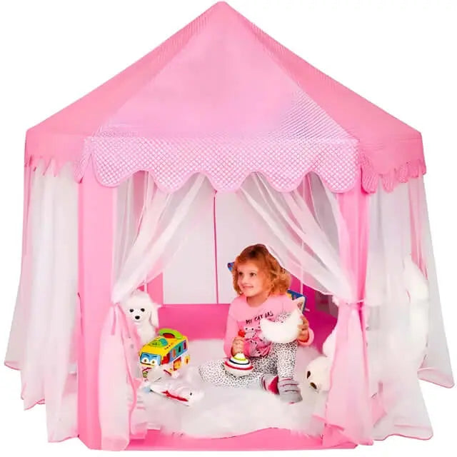 Cort Pink Palace pentru Copii - Perfect pentru Joaca Acasa si in Gradina, 140 H / 135 L, Roz - Cumpara24