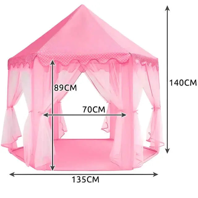 Cort Pink Palace pentru Copii - Perfect pentru Joaca Acasa si in Gradina, 140 H / 135 L, Roz - Cumpara24