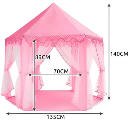 Cort Pink Palace pentru Copii - Perfect pentru Joaca Acasa si in Gradina, 140 H / 135 L, Roz - Cumpara24