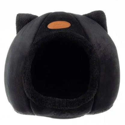 Culcus de Plus pentru Pisici, Culoare Neagra, Umplutura din Bumbac PP, Negru - Cumpara24