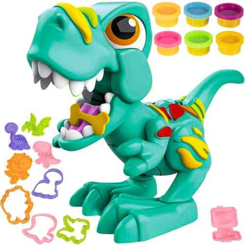 Dinozaur Cu Accesorii: Plastelina, Forme pentru Stimulare Creativitate Copii, Multicolor - Cumpara24