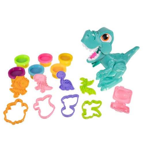 Dinozaur Cu Accesorii: Plastelina, Forme pentru Stimulare Creativitate Copii, Multicolor - Cumpara24