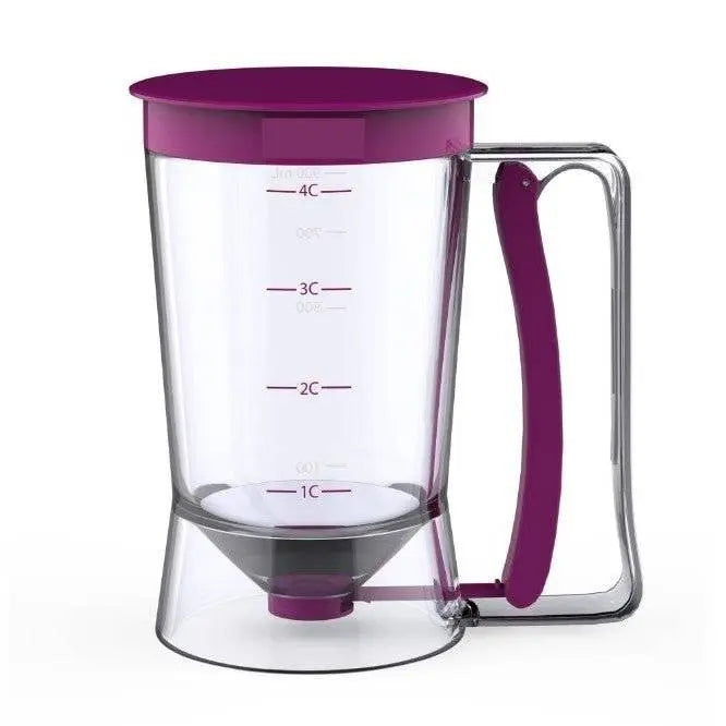 Dispenser de Aluat Pentru Prajituri, din Plastic, Maner cu Arc, 900 ml, Usor de Manipulat si Utilizat, Mov - Cumpara24