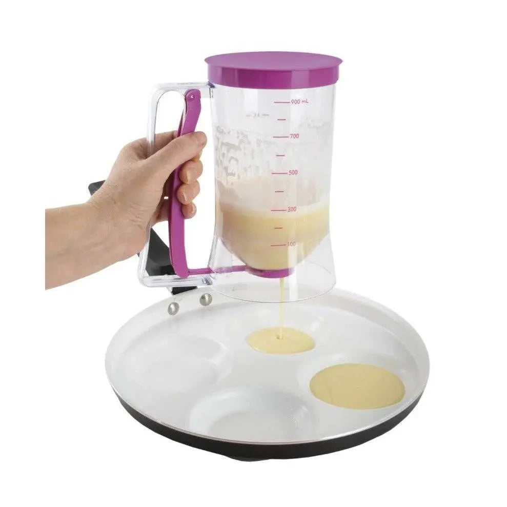 Dispenser de Aluat Pentru Prajituri, din Plastic, Maner cu Arc, 900 ml, Usor de Manipulat si Utilizat, Mov - Cumpara24