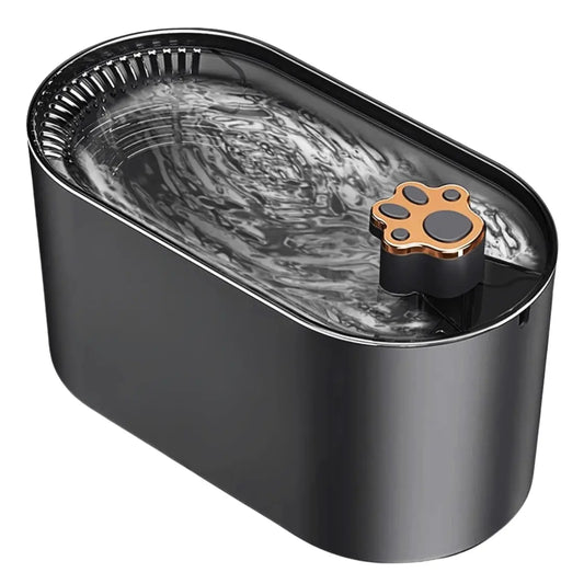 Dispenser de Apa Automat, Tip Fantana pentru Pisici/Caini cu Purificare si Filtrare prin Carbune Activ, Led Luminos, 3L, Senzor Nivel Apa, Silentios, Adaptor Priza, Dark Gray - Cumpara24
