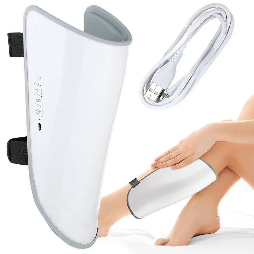 Electrostimulator Pentru Muschii Gambei, Pentru Relaxare/Regenerarea Muschilor, Dureri Articulare, Nevralgie, 5 Moduri de Masaj, 3W, Cablu USB, Alb, 22x13x9 cm - Cumpara24