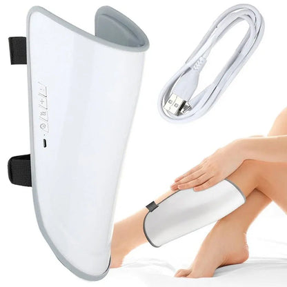 Electrostimulator Pentru Muschii Gambei, Pentru Relaxare/Regenerarea Muschilor, Dureri Articulare, Nevralgie, 5 Moduri de Masaj, 3W, Cablu USB, Alb, 22x13x9 cm - Cumpara24