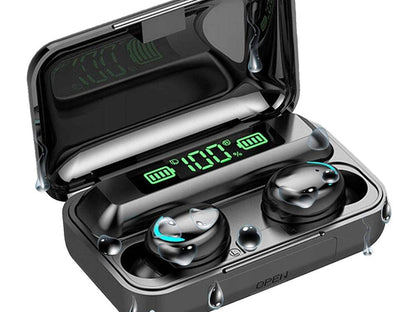 Casti Wireless Bluetooth F9 TWS cu design rezistent la apa, protejate impotriva umezelii si transpiratiei.