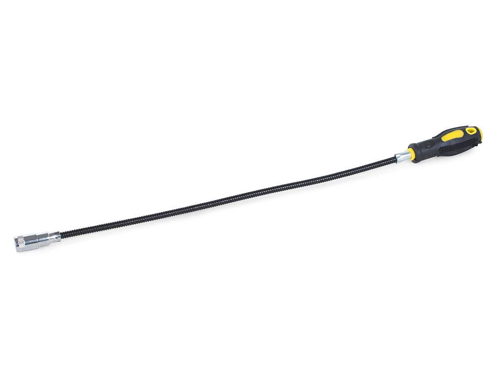 Instrument magnetic cu braț flexibil și mâner ergonomic, perfect pentru prinderea și recuperarea obiectelor metalice.