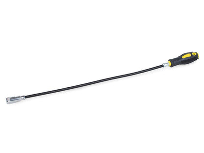 Instrument magnetic cu braț flexibil și mâner ergonomic, perfect pentru prinderea și recuperarea obiectelor metalice.